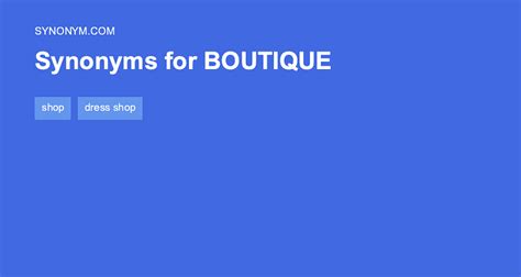 boutique synonym|what is a boutique.